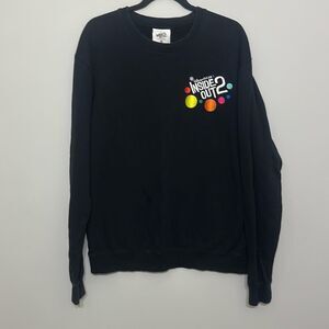 Disney Pixar Inside Out‎ 2 Mens Black Embroidered Sweatshirt Size XL